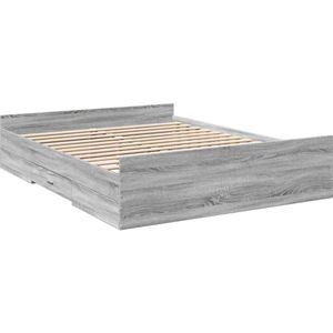 vidaXL Bedframe met lades bewerkt hout grijs sonoma eiken 140x200 cm