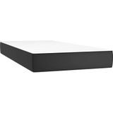 vidaXL Pocketveringmatras voor kinderen 80x160 cm kunstleer zwart