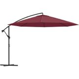 vidaXL Zweefparasol met aluminium paal 350 cm bordeauxrood