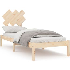 vidaXL Bedframe massief hout 75x190 cm 2FT6 Small Single