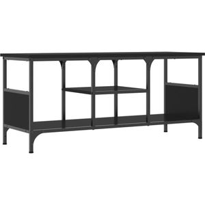 vidaXL-Tv-meubel-100x35x45-cm-bewerkt-hout-en-ijzer-zwart