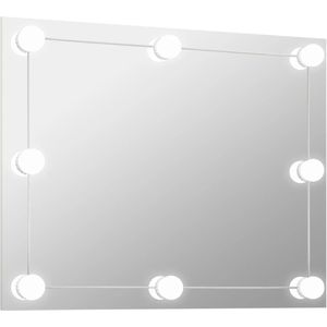 vidaXL-Wandspiegel-zonder-lijst-met-LED-lampen-rechthoekig-glas