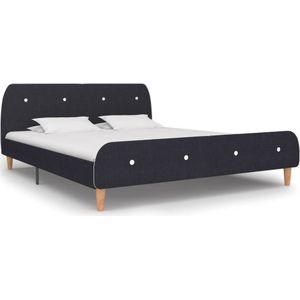 vidaXL Bedframe stof donkergrijs 180x200 cm