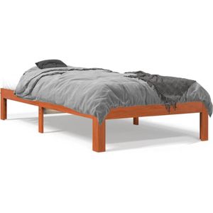 vidaXL Bedframe zonder matras massief grenenhout wasbruin 90x200 cm