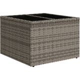 vidaXL - 10-delige - Loungeset - met - kussens - poly - rattan - grijs