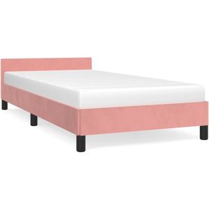VidaXL-Bedframe-met-hoofdeinde-fluweel-roze-90x200-cm