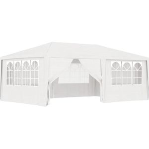 VidaXL Professionele Partytent 4x6 m - Wit - Zijwanden - 90 g/m²