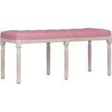 vidaXL-Bankje-110x40x49-cm-fluweel-roze