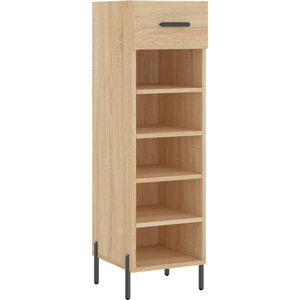 VidaXL Schoenenkast 30x35x105 cm - Bewerkt Hout - Sonoma Eikenkleurig