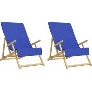 vidaXL Strandhanddoeken 2 st 400 g/m² 60x135 cm stof koningsblauw