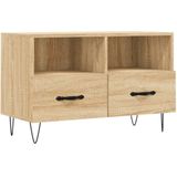 vidaXL Tv-meubel 80x36x50 cm bewerkt hout sonoma eiken