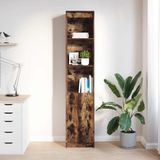 vidaXL - Hoge - kast,5x35x180 - cm - spaanplaat - gerookt - eikenkleurig