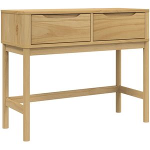 vidaXL Wandtafel FLORO 89,5x36,5x73 cm massief grenenhout wasbruin