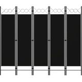 vidaXL-Kamerscherm-met-5-panelen-200x180-cm-zwart