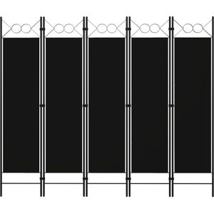 vidaXL-Kamerscherm-met-5-panelen-200x180-cm-zwart