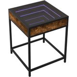 vidaXL Nachtkastje met Infinity LED 40x40x51 cm gerookt eikenkleurig
