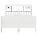 vidaXL - Bed - met - boekenkast - zonder - matras - grenenhout - witx190 - cm