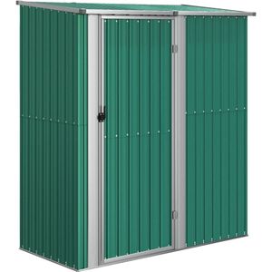 vidaXL Tuinschuur 180,5x97x209,5 cm gegalvaniseerd staal groen