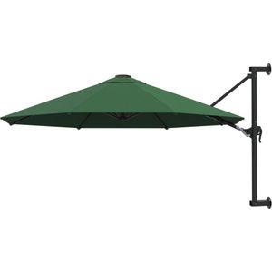 VidaXL Wandparasol 300 cm Groen - Metalen Paal