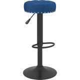 vidaXL Barkrukken 2 st fluweel blauw