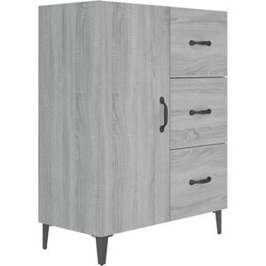 VidaXL Dressoir 69,5x34x90 cm Bewerkt Hout Grijs Sonoma Eiken