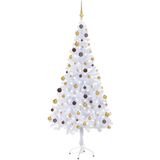 vidaXL Kunstkerstboom met verlichting en kerstballen 620 takken 180 cm