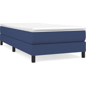 VidaXL Boxspringframe Stof Blauw 90x200 cm