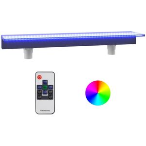 vidaXL Watervaloverlaat met RGB LED's 108 cm acryl