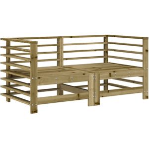 vidaXL Tuinhoekbanken 2 st geïmpregneerd grenenhout