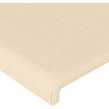 vidaXL Hoofdbord LED 83x16x78/88 cm stof crèmekleurig