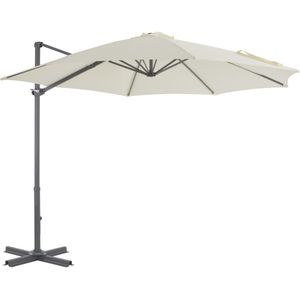 vidaXL Zweefparasol met aluminium paal 300 cm zandkleurig