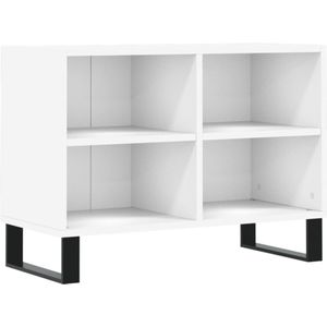 VidaXL TV-meubel 69,5x30x50 cm - Bewerkt Hout - Wit