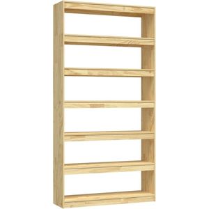 vidaXL Boekenkast / kamerscherm 100x30x200 cm massief grenenhout