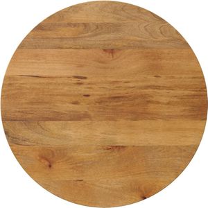 vidaXL Tafelblad rond Ø 70x3,8 cm massief ruw mangohout