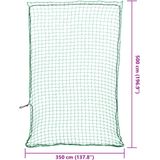 vidaXL Aanhangwagennet elastisch touw 5x3,5 m polypropeen groen