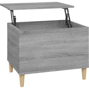 vidaXL Salontafel 60x44,5x45 cm bewerkt hout grijs sonoma eikenkleurig