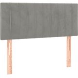 vidaXL Hoofdbord 100x5x78/88 cm fluweel lichtgrijs
