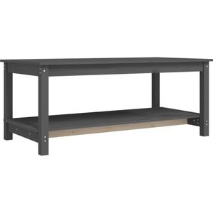 VidaXL Salontafel 110x55x45 cm Massief Grenenhout Grijs