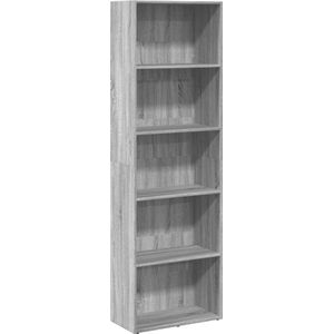 vidaXL Boekenkast 60x30x189 cm bewerkt hout grijs sonoma eikenkleurig