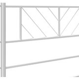 vidaXL - Hoofdbord - cm - metaal - wit