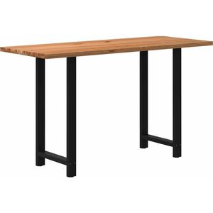 vidaXL Bartafel rechthoekig 200x80x112 cm massief eikenhout lichtbruin