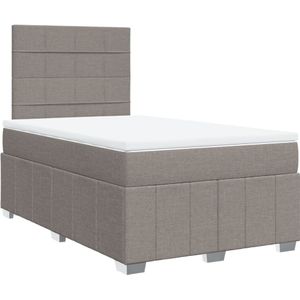 vidaXL - Boxspring - met - matras - stof - taupex190 - cm