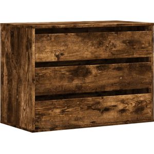 vidaXL Ladekast 80x41x58 cm bewerkt hout gerookt eikenkleurig