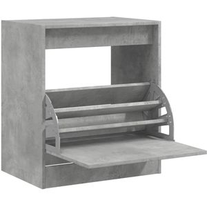 vidaXL Schoenenkast 60x42x69 cm bewerkt hout betongrijs