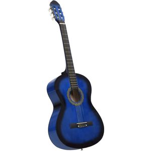 vidaXL Gitaar klassiek beginner 4/4 39"" lindenhout blauw