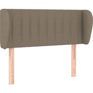 vidaXL Hoofdbord met randen 103x23x78/88 cm stof taupe