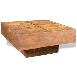 vidaXL Salontafel vierkant massief mangohout bruin