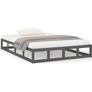 vidaXL-Bedframe-massief-hout-grijs-120x190-cm-4FT-Small-Double