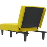 VidaXL Chaise Longue Fluweel Geel