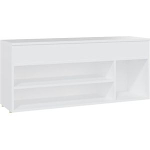 VidaXL Schoenenbank 105x30x45 cm - Spaanplaat Wit